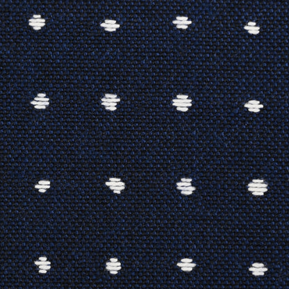 Lure Upholstery Woven by Sunbrella - Nautical Blue Polka Dots Detail