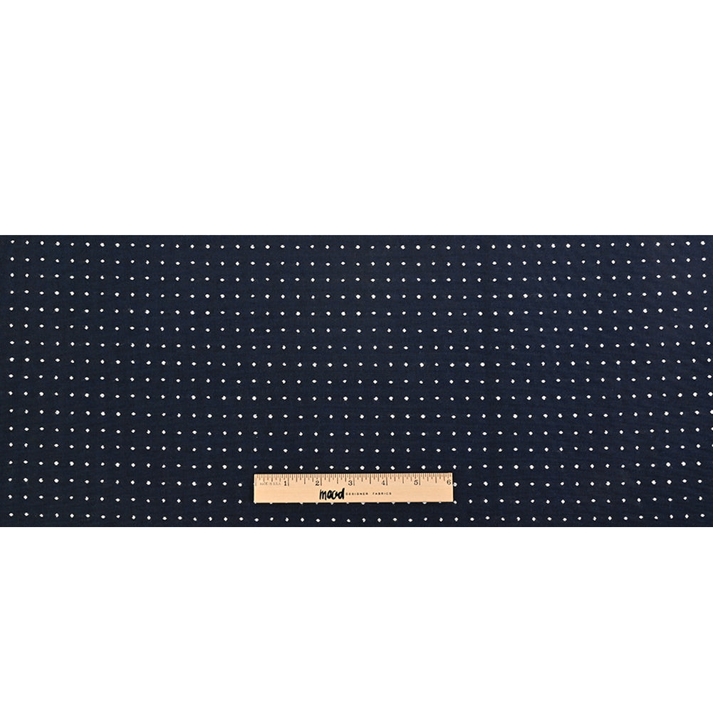 Lure Upholstery Woven by Sunbrella - Nautical Blue Polka Dots Full