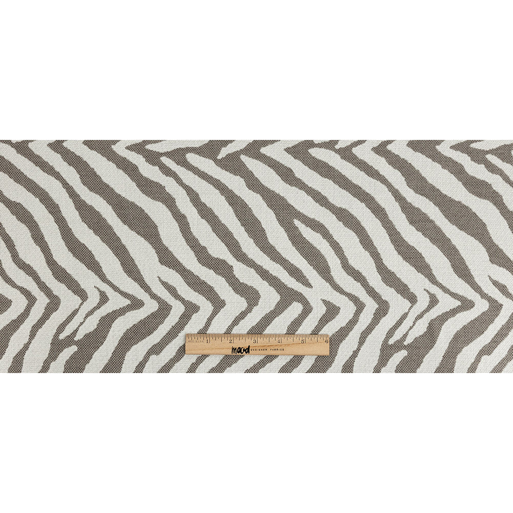 Nambia Upholstery Jacquard by Sunbrella - Gray Zebra Stripes Full