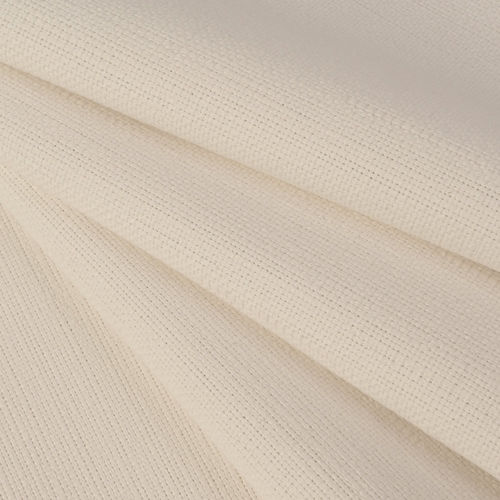 Piazza Waxed Upholstery Canvas by Sunbrella - White Folded
