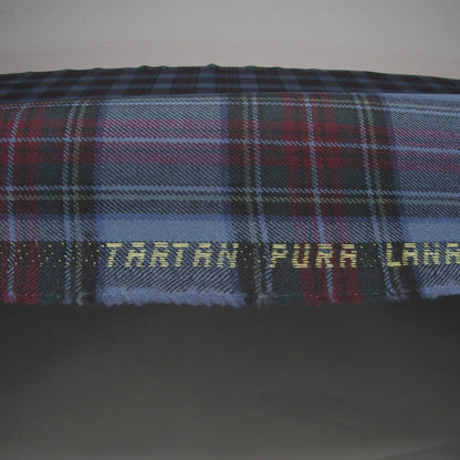 Virgin Wool Twill Made in Italy - Blue and Dark Red Plaid