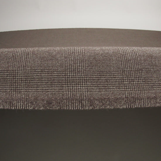 Wool Suiting - Brown and Black Glen Plaid