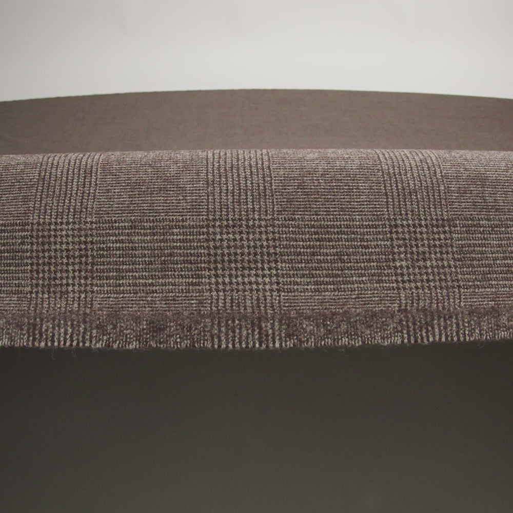 Wool Suiting - Brown and Black Glen Plaid