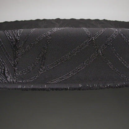 Metallic Black Feathers Luxury Brocade