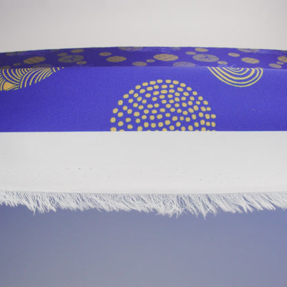 Recycled Polyester Twill Print - Blue and Yellow Tigers and Circles - Mood Exclusive Last Known Survivor