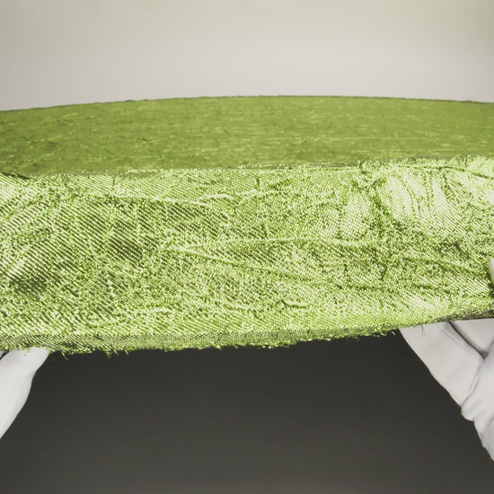 Astrolabe Metallic Lime Green Crinkled Luxury Brocade with Black Backing - Image 6 of 7
