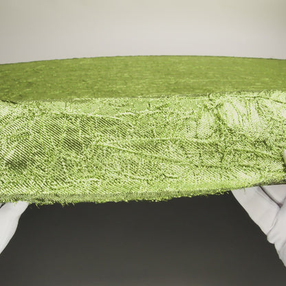 Astrolabe Metallic Lime Green Crinkled Luxury Brocade with Black Backing