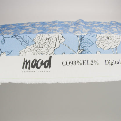 Mood Exclusive Nothin' But Blue Skies Stretch Brushed Cotton Twill