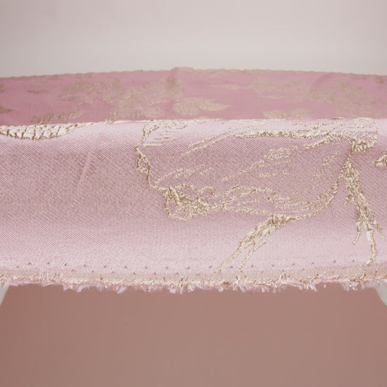 Metallic Gold and Pink Floral Luxury Brocade