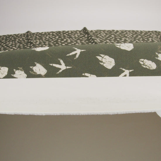Stretch Cotton Poplin Print - Dark Olive Dinosaur Footprints - Mood Exclusive Jurassic Jubilee - Image 6 of 6