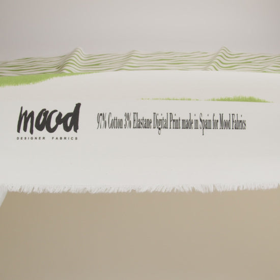 Mood Exclusive Kiwi Zebra Chic Stretch Brushed Cotton Twill