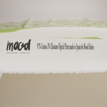 Mood Exclusive Kiwi Zebra Chic Stretch Brushed Cotton Twill