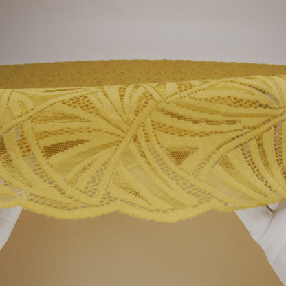 Stretch Raschel Lace with Finished Edges - Rich Gold Flying Fans