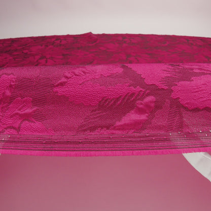 Luminous Fuchsia Floral Lightweight Luxury Brocade