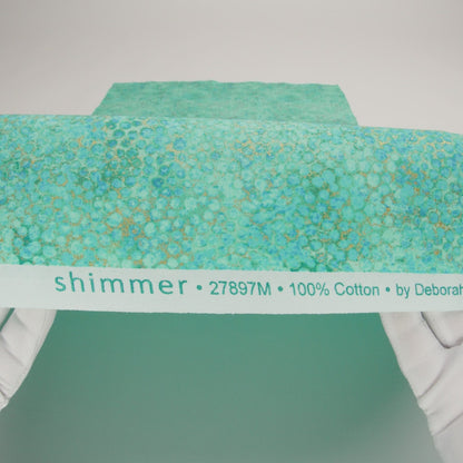 Metallic Printed Quilting Cotton by Northcott - Lagoon Pebbles - Shimmer Collection