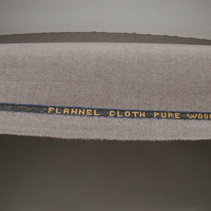 Brushed Virgin Wool Twill Made in Italy - Heathered Greige