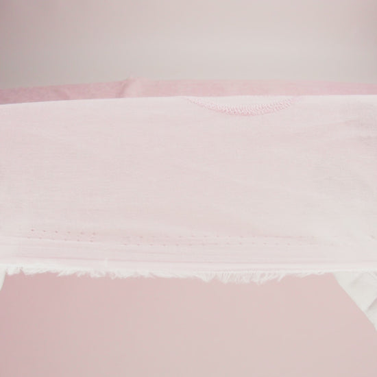 Embroidered Eyelet Cotton Voile - Baby Pink Big Flowers - Naomi Collection