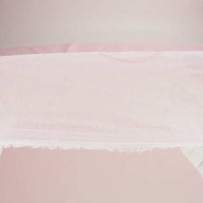 Embroidered Eyelet Cotton Voile - Baby Pink Big Flowers - Naomi Collection