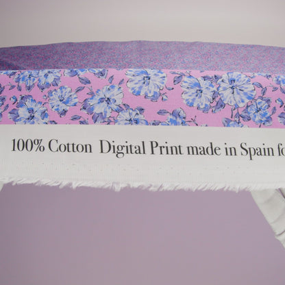 Mood Exclusive Pink Parisian Perennials Cotton Voile