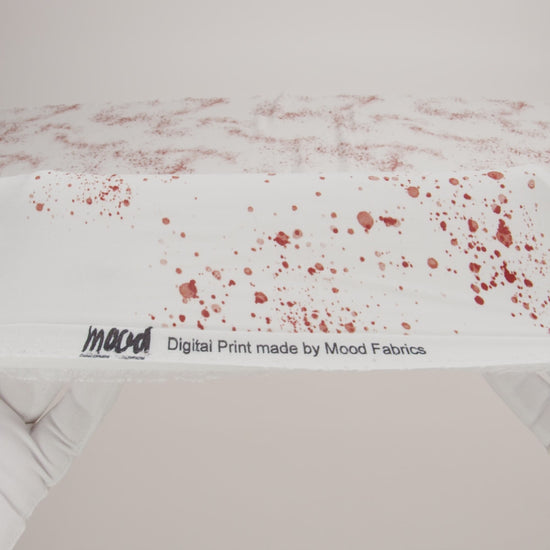 Rayon Batiste - Blood Splatters - Rue Morgue Print - Mood Exclusive Nevermore Collection
