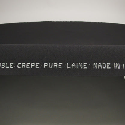 Italian Black Virgin Wool Double Crepe
