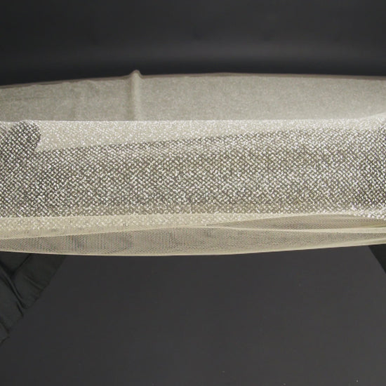 Tulle with Metallic Platinum Glitter - Champagne - Platina Collection - Image 5 of 5