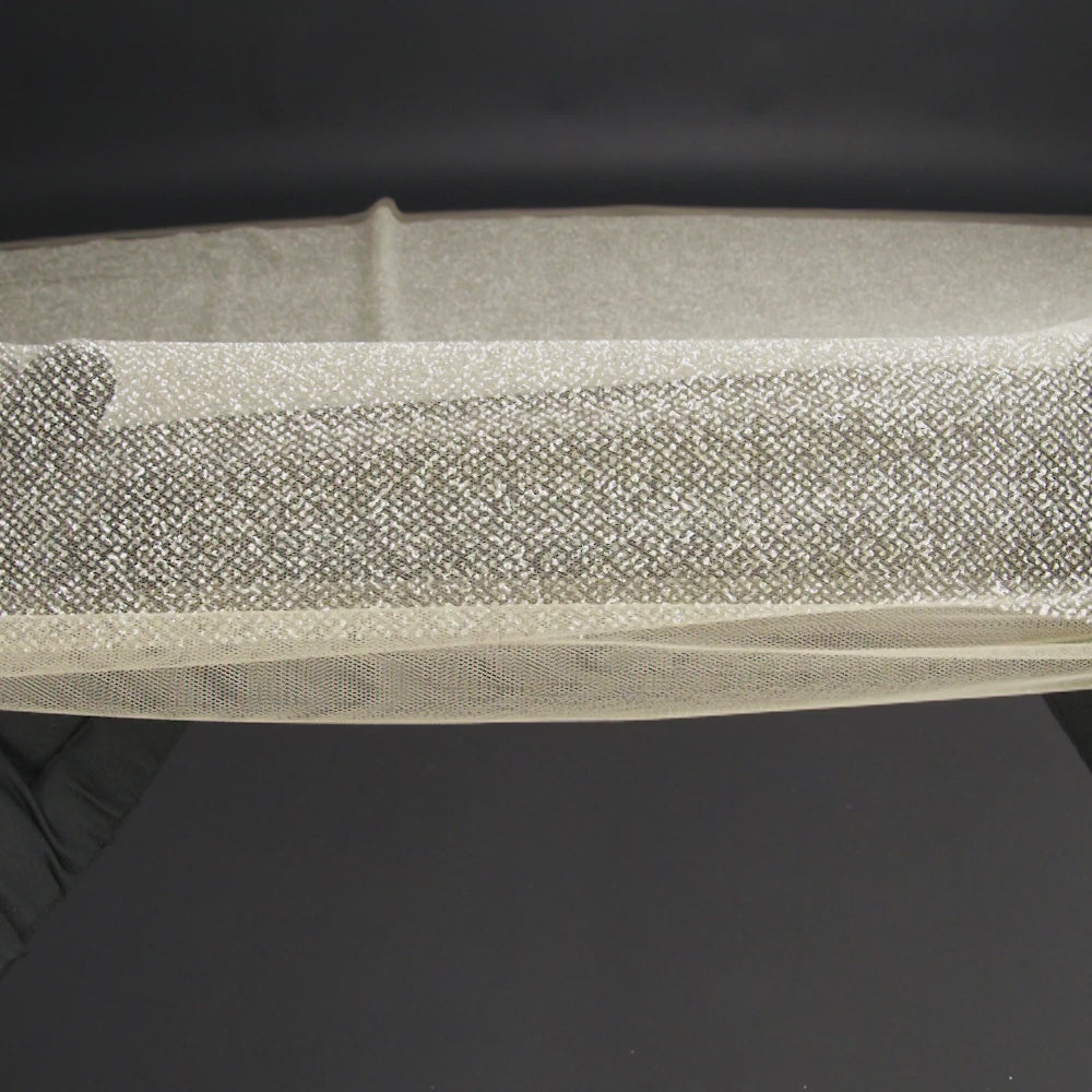 Tulle with Metallic Platinum Glitter - Champagne - Platina Collection - Image 5 of 5