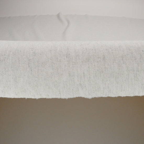 Cotton French Terry Knit - Heathered Moonbeam, Quarry, and Turtledove - Elida Collection