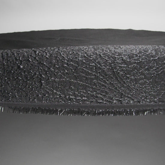 Metallic Black Fanning Leaf Veins Luxury Brocade - Image 6 of 6