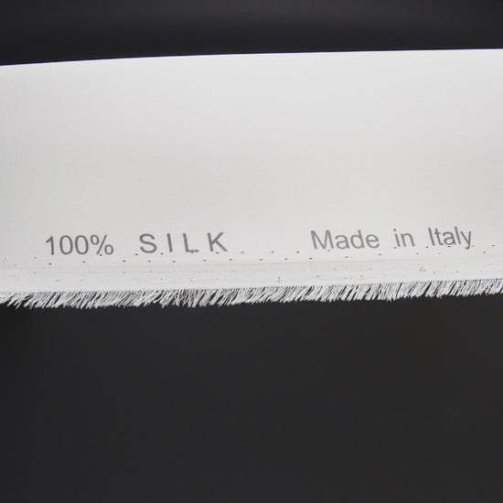 Silk Charmeuse Panel 16MM, Made in Italy - Red, Green and White Watercolor Rose