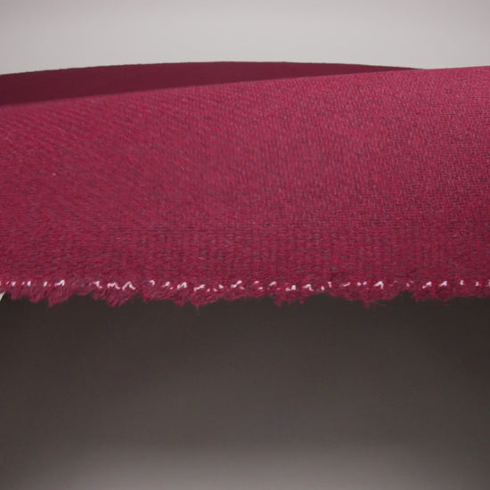 Recycled Brushed Wool Blend Twill Coating - Wine Red - Made in Italy - Maeve Collection - Image 6 of 6