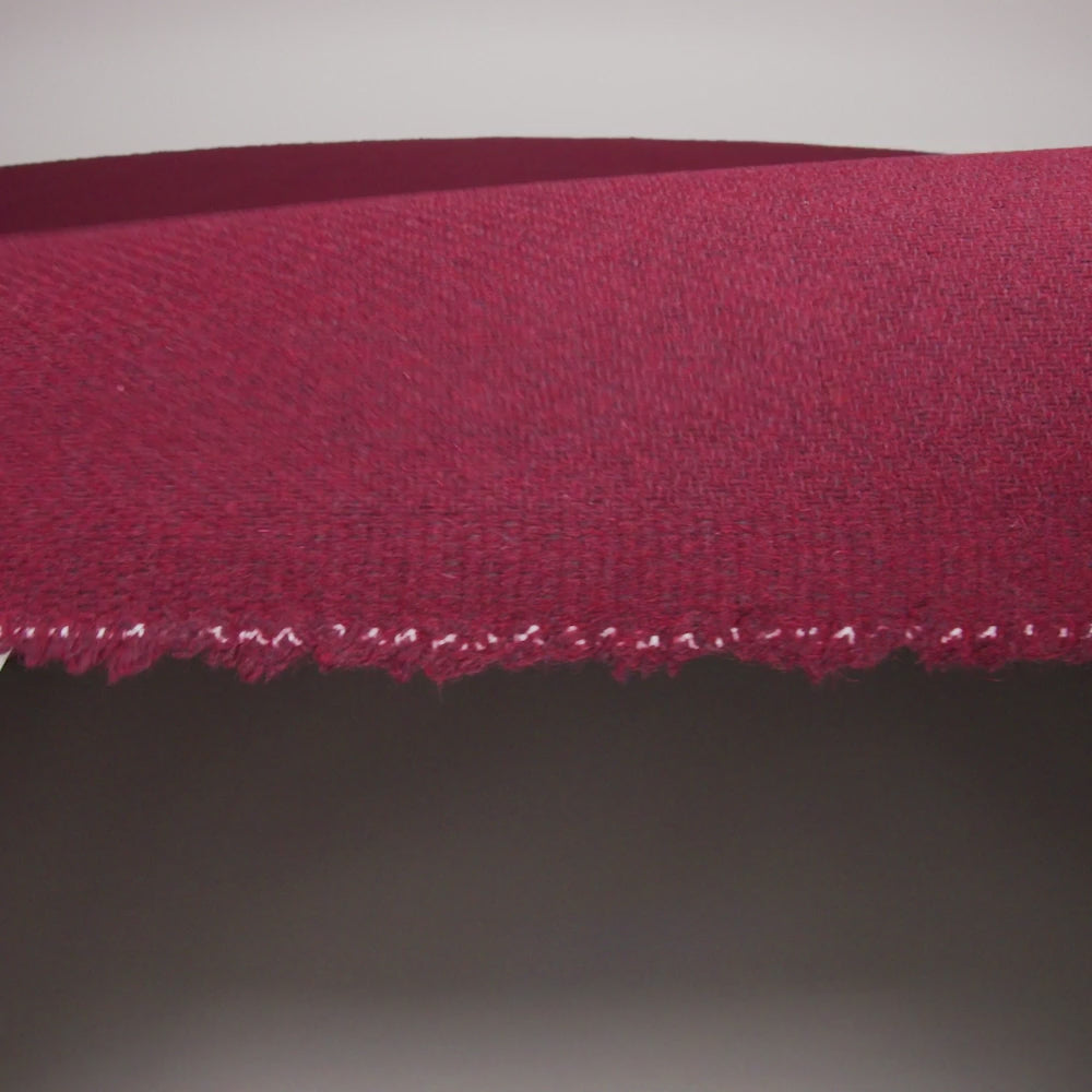 Recycled Brushed Wool Blend Twill Coating - Wine Red - Made in Italy - Maeve Collection - Image 6 of 6