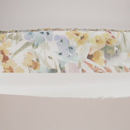Cotton Voile - Pink and Blue Floral Border - Floral Fantasia Print - Mood Exclusive Serengeti Collection