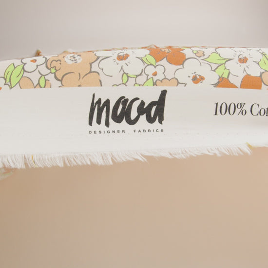 Mood Exclusive White Clementine Fields Cotton Poplin