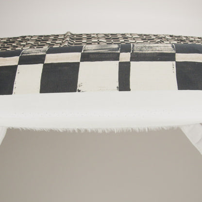 Cotton Voile - Black and White Checks - City Blocked Print - Mood Exclusive Metro Collection