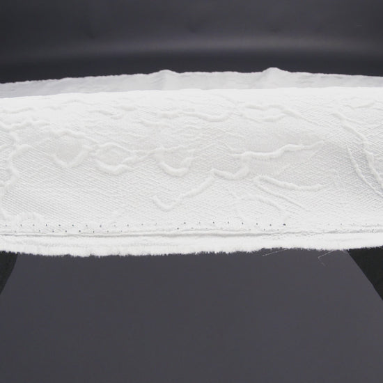 Luminous Off White Crinkled Luxury Brocade - Image 6 of 7