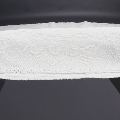 Luminous Off White Crinkled Luxury Brocade
