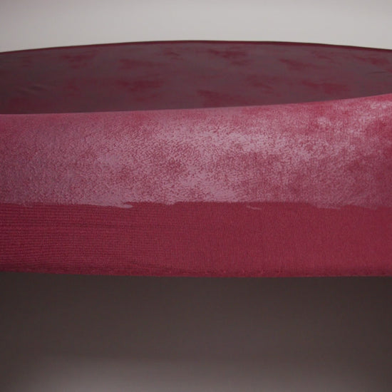 Faux Leather Foil Stretch Polyester Knit - Wine Cloud Textured - Vanessa Collection - Image 6 of 7