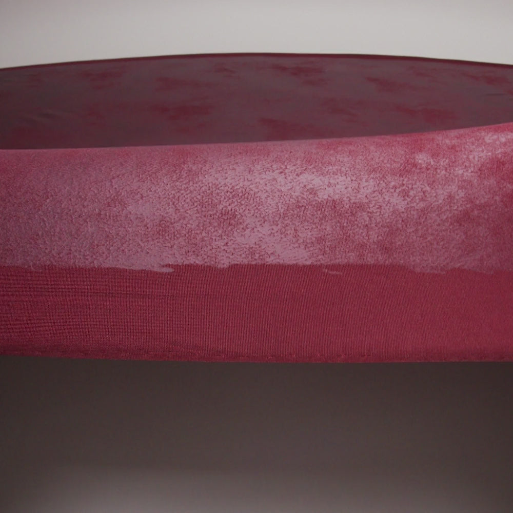 Faux Leather Foil Stretch Polyester Knit - Wine Cloud Textured - Vanessa Collection - Image 6 of 7