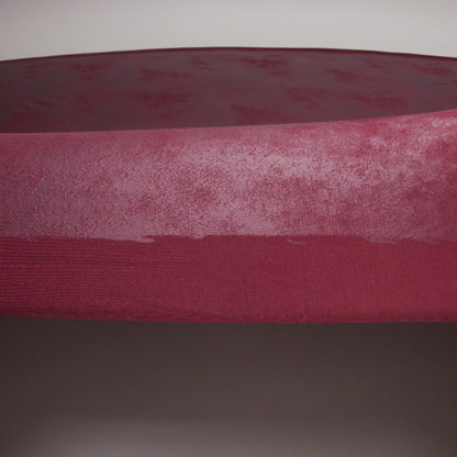 Faux Leather Foil Stretch Polyester Knit - Wine Cloud Textured - Vanessa Collection