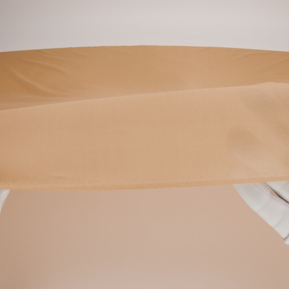 Famous Australian Designer Luminous Tan Viscose and Silk Voile - Image 6 of 6