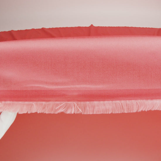 Polyester Taffeta - Plain Dyed Coral Reef Pink - Bellamy Collection - Image 5 of 6