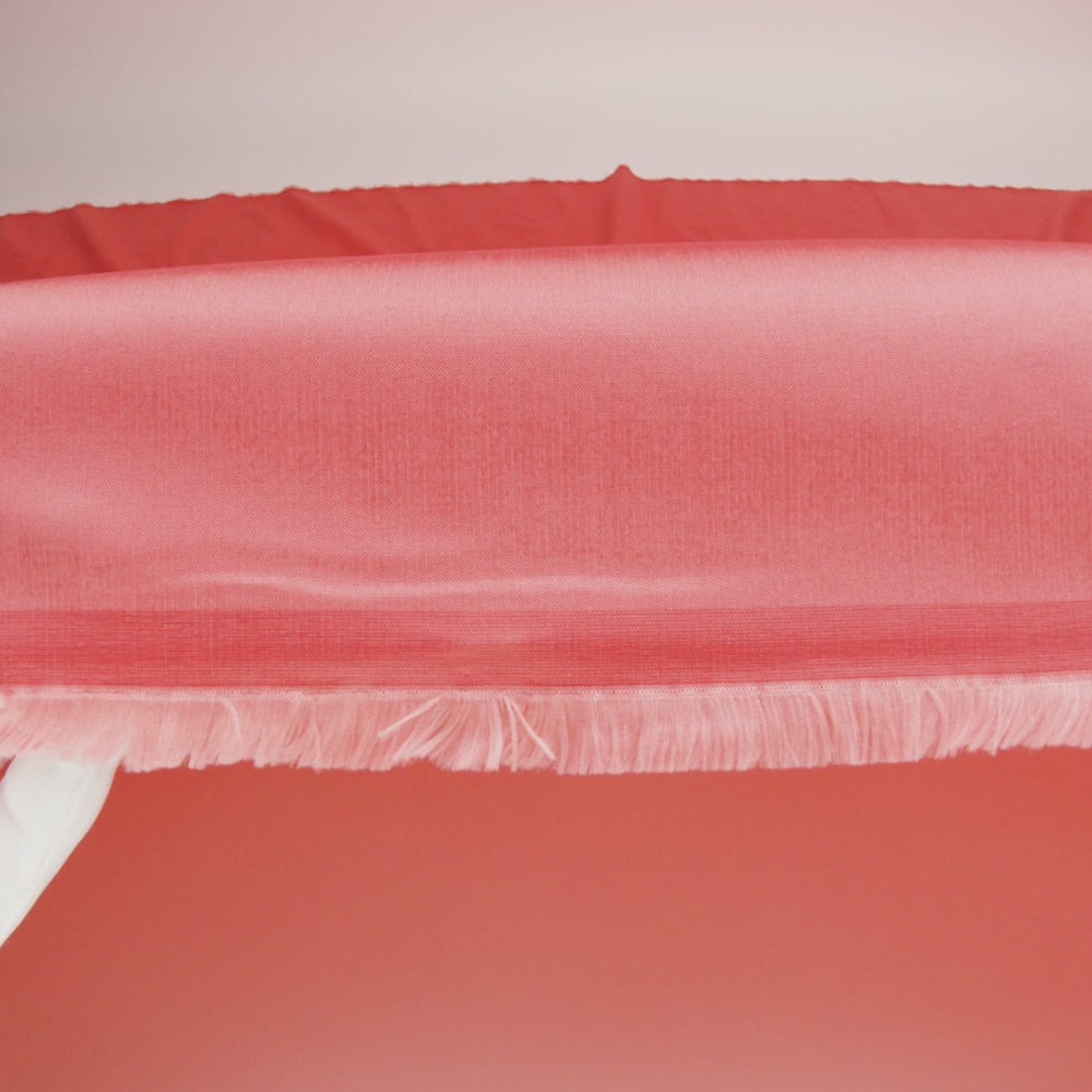 Polyester Taffeta - Plain Dyed Coral Reef Pink - Bellamy Collection - Image 5 of 6