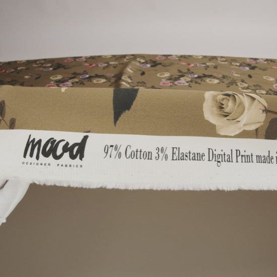 Stretch Cotton Sateen - Olive Floral - Rosa da Selva Print - Mood Exclusive Rio Collection - Image 5 of 5