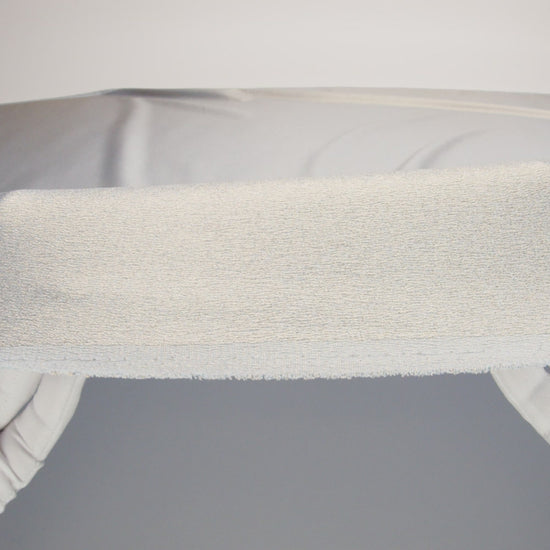 Stretch Polyester Crepe with Gold Foiling - Baby Blue - Devyn Collection - Image 6 of 7
