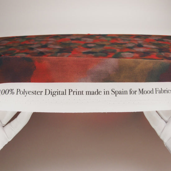 Mood Exclusive Red Fade Away Lightweight Polyester Crepe - Image 6 of 6