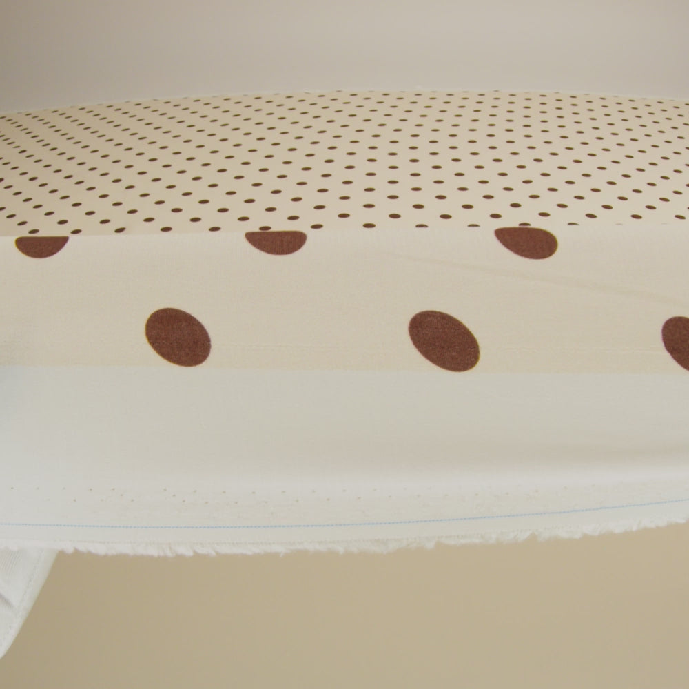 Sustainable Viscose Woven Print - Cream and Brown Polka Dots - Mood Exclusive Rockabilly Revue - Image 5 of 5