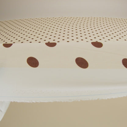 Sustainable Viscose Woven Print - Cream and Brown Polka Dots - Mood Exclusive Rockabilly Revue
