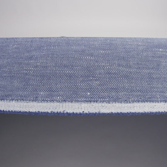 Stretch Linen Blend Denim Twill by Veronica Beard - Indigo - Designer Deadstock