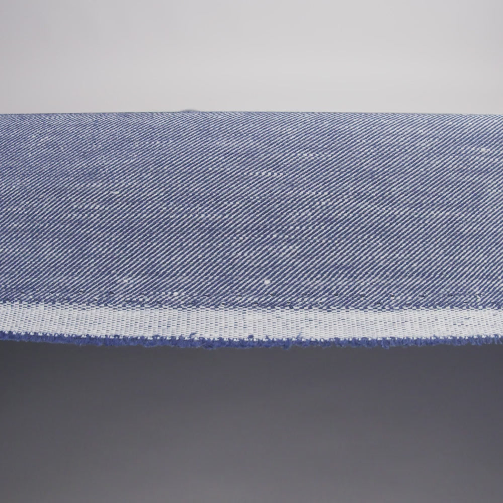 Stretch Linen Blend Denim Twill by Veronica Beard - Indigo - Designer Deadstock